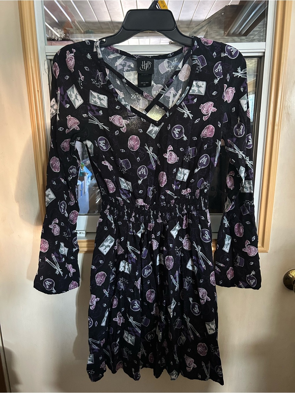 Harry Potter Black & Purple Long Sleeve Dress